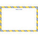 Yellow & Navy Repp Tie Flat Note Cards Image 3 of 3
